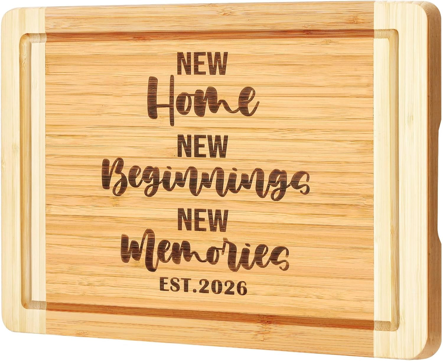 House Warming Gifts New Home 2026, Engraved Cutting Board New Home Gift Ideas, New Beginnings Gifts for Women Men Couple New Homeowner Closing New Apartment Essentials New Memories