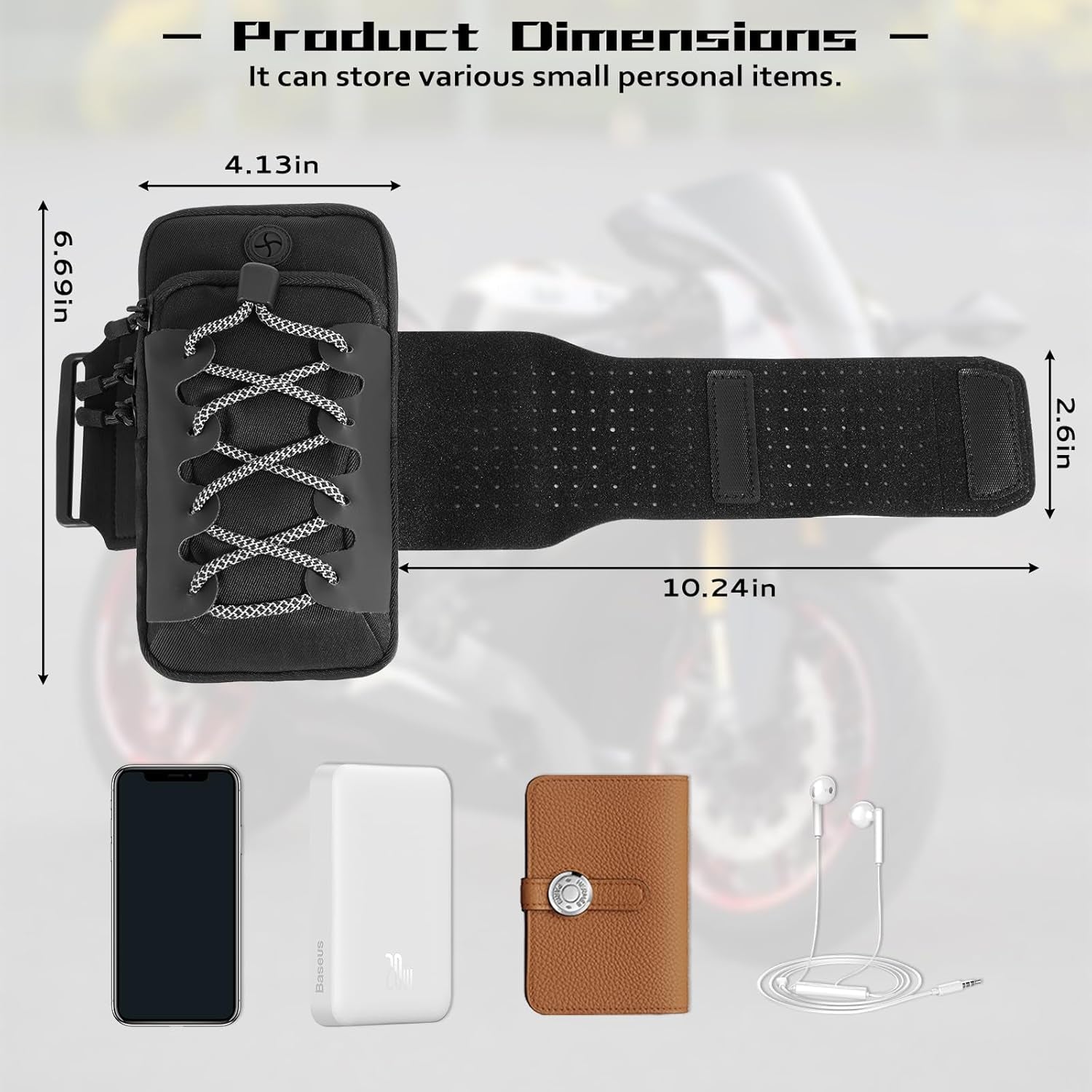 Universal Frame Bag for Electric Dirt Bike - Front Storage Battery Cover Bag Fits Surron/Talaria/E-Ride Pro, Motorcycle Phone Pouch & Battery Bag for Daily Necessities