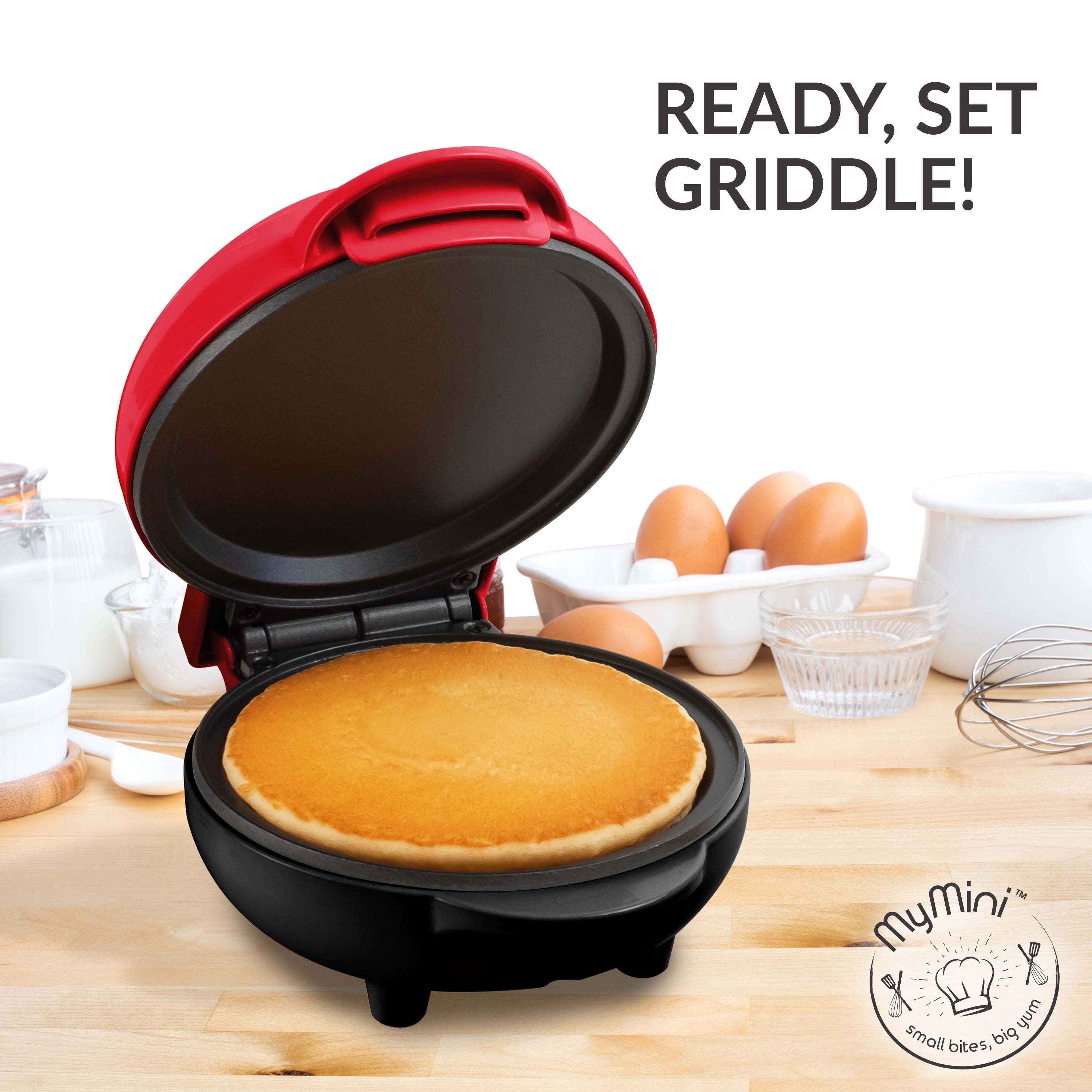 550-Watt Red Pancake Griddle