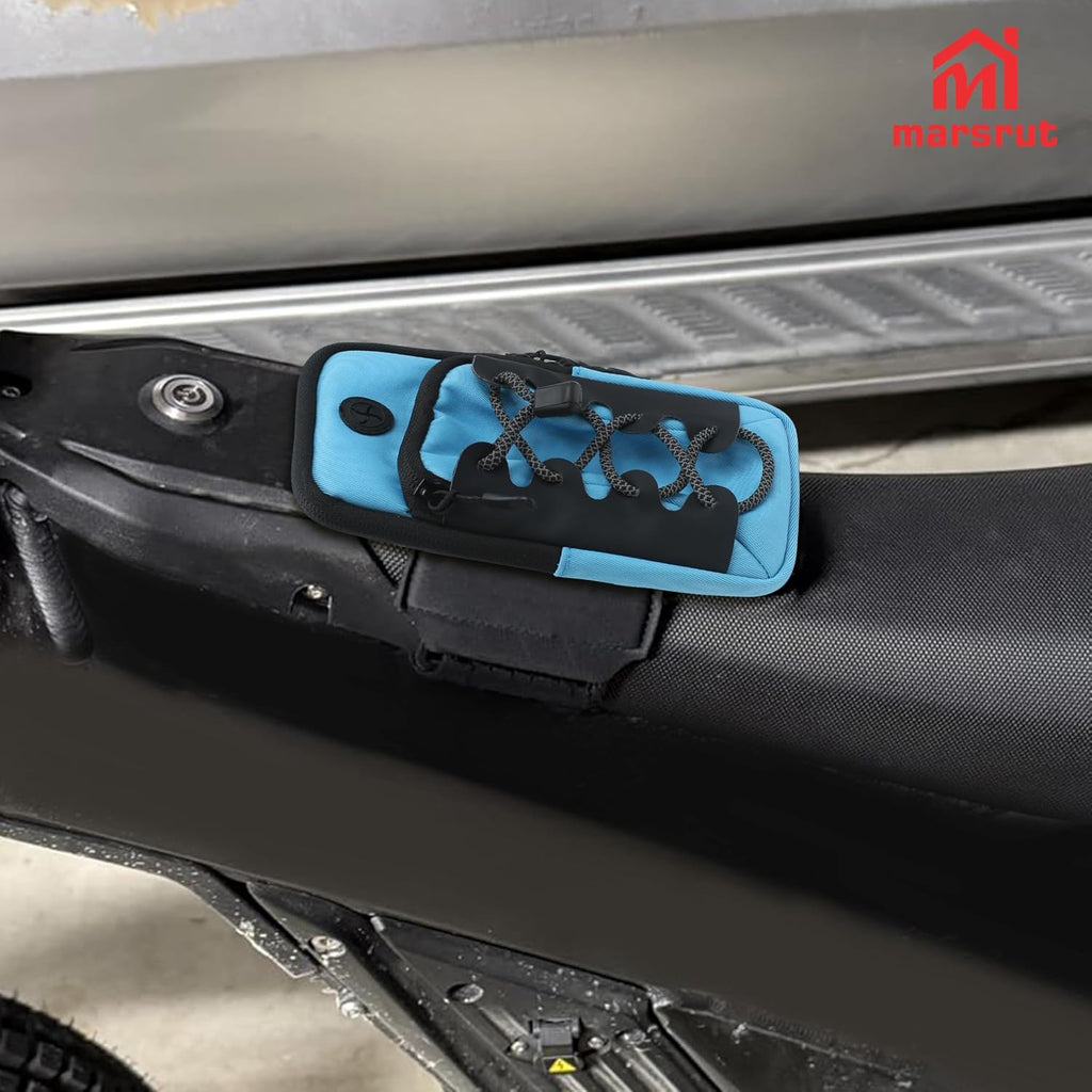 Phone Bag for Ebike, Pouch Fits for Surron Light Bee/Talaria/X160/X260/E Ride Pro/Surron Ultra Bee Edirt Bike, Motorcycle Front Battery Frame Cover Storage Bag for Electric Dirt Bikes (Blue)
