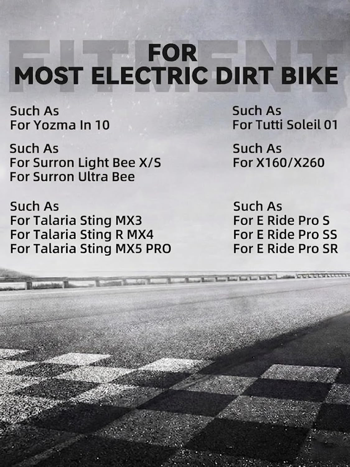 Front Number Plate for Electric Dirt Bike,Universal Plate Replacement for Surron Lbx/Tutti Soleil 01/Yozma in 10/Talaria Sting MX3 R MX4 MX5 Pro/E Ride Pro,Pe Plastic