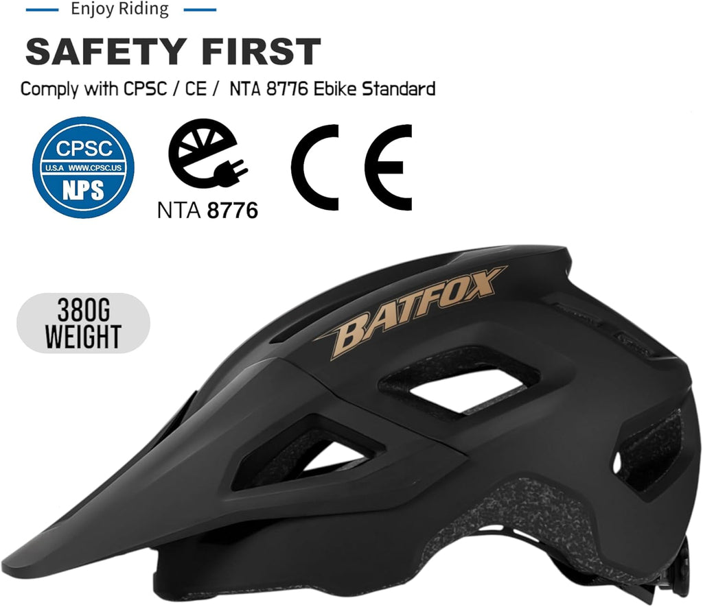 NTA 8776 E-Bike & Mountain Bike Helmet for Adults Youth, E-MTB Cycling Helmet for Men Women (51-61CM)