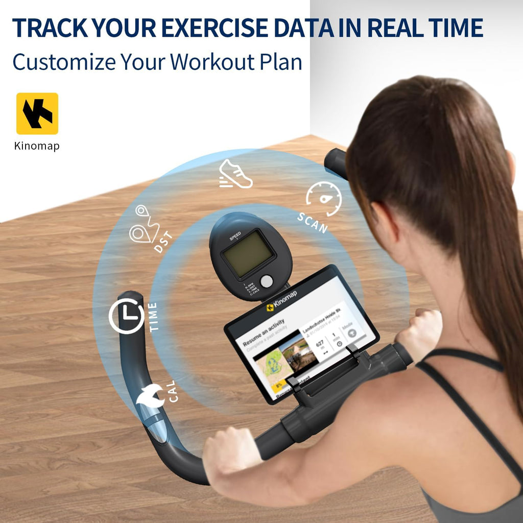 Stationary Bikes,Exercise Bikes,Adjustable Professional Exercise Bikes for Home, Efficient Workout Bike with Smartphone Mount & Digital Pulse Display