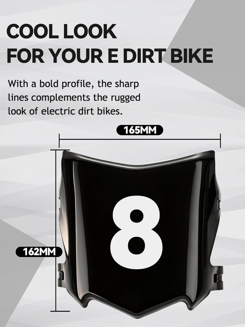 Front Number Plate for Electric Dirt Bike,Universal Plate Replacement for Surron Lbx/Tutti Soleil 01/Yozma in 10/Talaria Sting MX3 R MX4 MX5 Pro/E Ride Pro,Pe Plastic