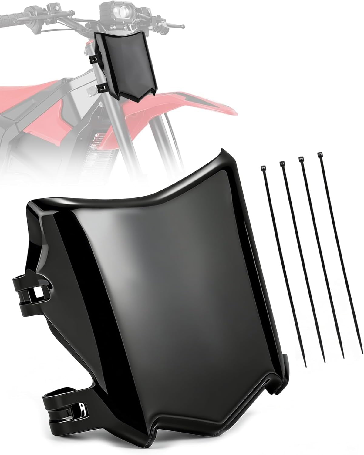 Front Number Plate for Electric Dirt Bike,Universal Plate Replacement for Surron Lbx/Tutti Soleil 01/Yozma in 10/Talaria Sting MX3 R MX4 MX5 Pro/E Ride Pro,Pe Plastic