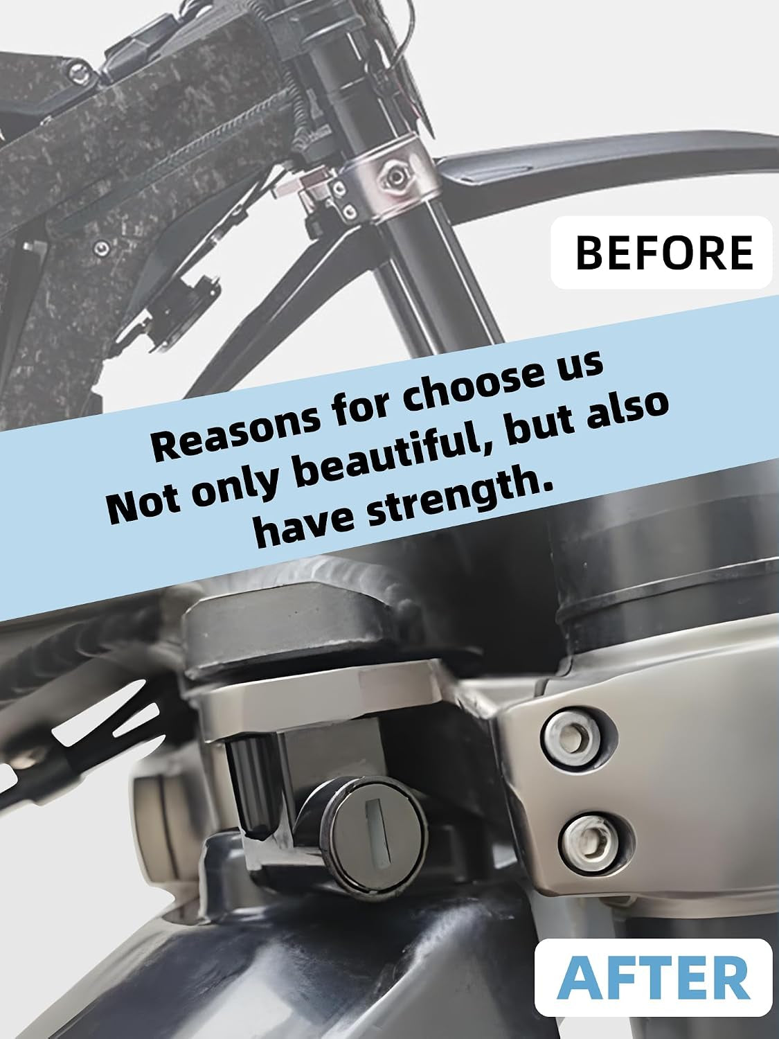 Front Lock for Surron Light Bee,Dirt Bike Head Lock for Electric Bike Sur Ron Light Bee X and S/Lbx/Talaria Sting R Mx4/X160/X260(Not Fits RST Shock)