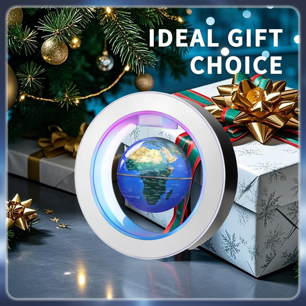 Floating Globe O Frame, Magnetic Levitating Technolog, Cool Gadgets for Men, 4In World Globe for Education Office Home Desk Decor, Cool Tech Gifts for Holiday Parties Birthday