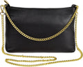 Italian Genuine Leather Handbag for Women Clutch Evening Bag Gold Chain Strap Shoulder Bag Crossbody Purse