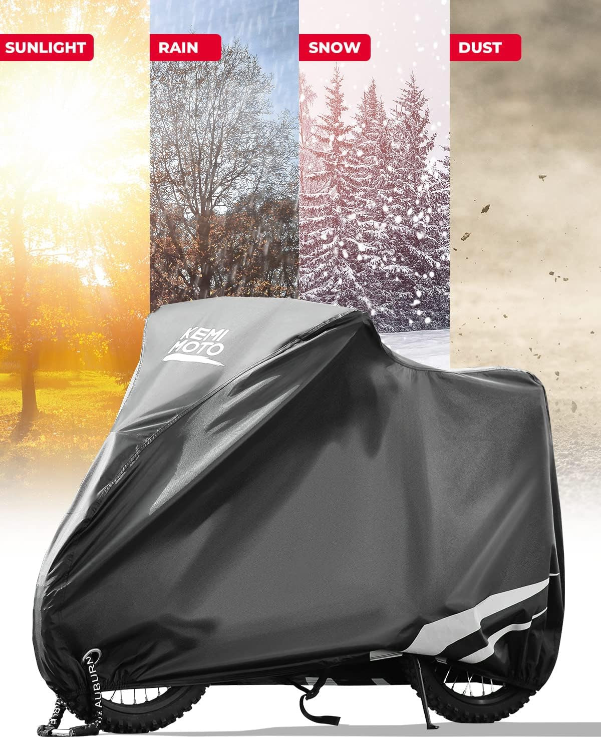 Heavy Duty 420D Motorcycle Cover Waterproof Compatible with Surron Light Bee X S Talaria X160 X260 All Weather Sur‑Ron Electric Dirt Bike Protective Rain Cover Sunlight Dust