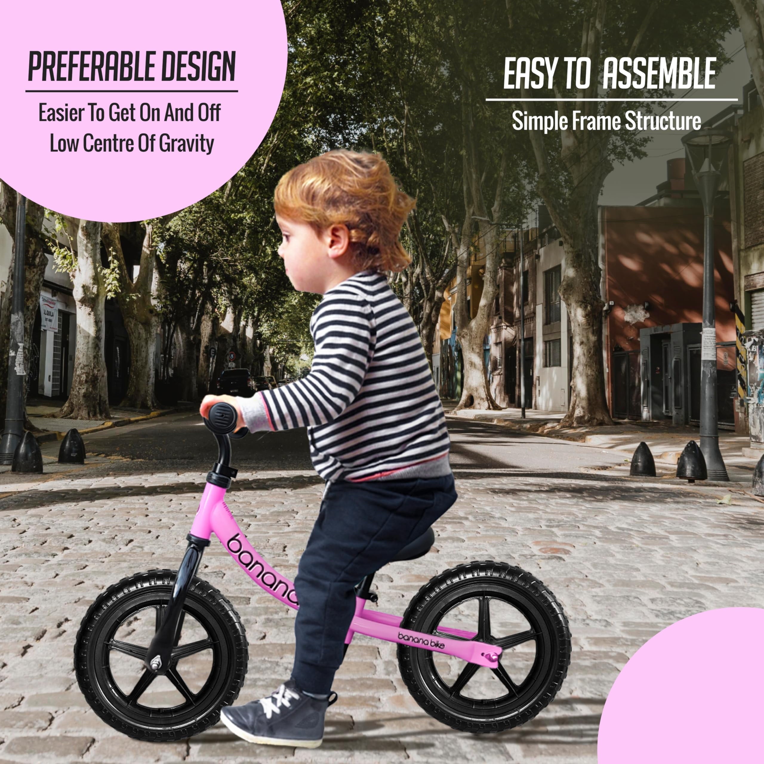 Banana Lt Balance Bike - Lightweight Toddler Bike for 2 3 4 and 5 Year Old | 1