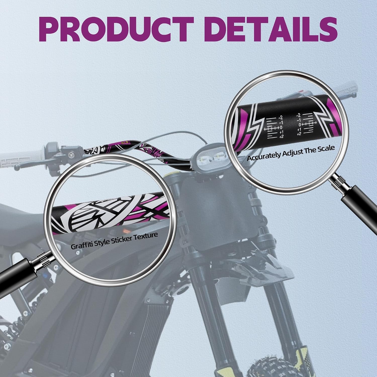 31.8Mm Riser Handlebar with Decal for Surron Light Bee X Lbx/Talaria X3 XXX Sting MX3 R MX4/E Ride Pro SR S Ss/Rawrr Mantis,7075 Aluminum Heighten Handle Bar for Electric Dirt Bike