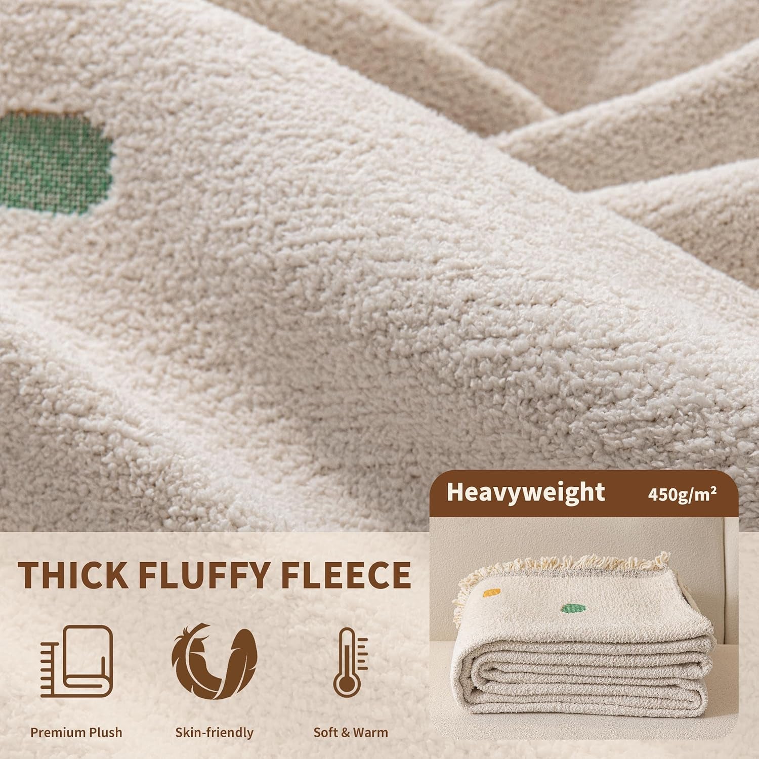 Couch Covers for Dogs, Sofa Covers for 3 Cushion Couch, Plush Couch Blanket Cover Sectional Washable, Sofa Slipcover Protector, Slip Covers for Sofas High-Gram Weight, Dots Beige, 71" ×118"