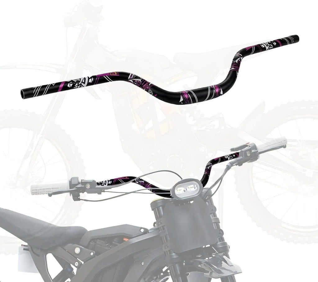 31.8Mm Riser Handlebar with Decal for Surron Light Bee X Lbx/Talaria X3 XXX Sting MX3 R MX4/E Ride Pro SR S Ss/Rawrr Mantis,7075 Aluminum Heighten Handle Bar for Electric Dirt Bike