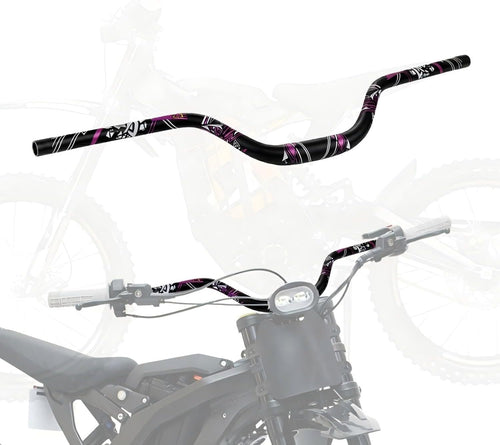 31.8Mm Riser Handlebar with Decal for Surron Light Bee X Lbx/Talaria X3 XXX Sting MX3 R MX4/E Ride Pro SR S Ss/Rawrr Mantis,7075 Aluminum Heighten Handle Bar for Electric Dirt Bike