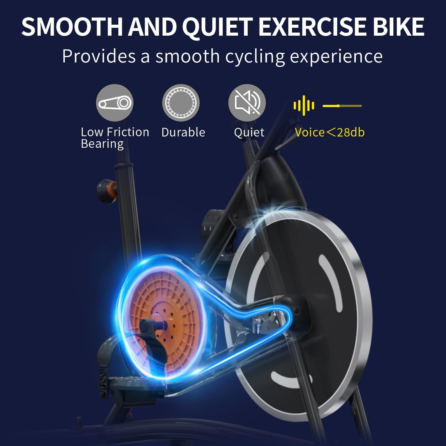 Stationary Bikes,Exercise Bikes,Adjustable Professional Exercise Bikes for Home, Efficient Workout Bike with Smartphone Mount & Digital Pulse Display