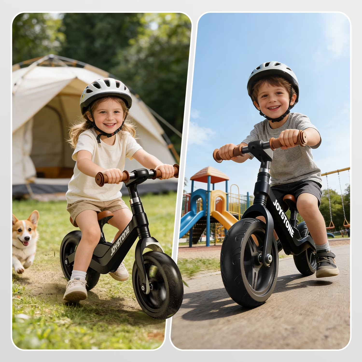 Toddler Balance Bike Toys for 1-3 Years Old Boys Girls, Kids Training Balance Bike with Adjustable Handlebar and Seat, No Pedals Bike Gift for Kids, Black