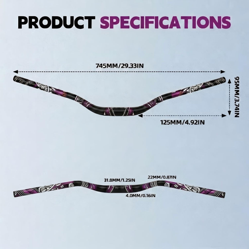 31.8Mm Riser Handlebar with Decal for Surron Light Bee X Lbx/Talaria X3 XXX Sting MX3 R MX4/E Ride Pro SR S Ss/Rawrr Mantis,7075 Aluminum Heighten Handle Bar for Electric Dirt Bike