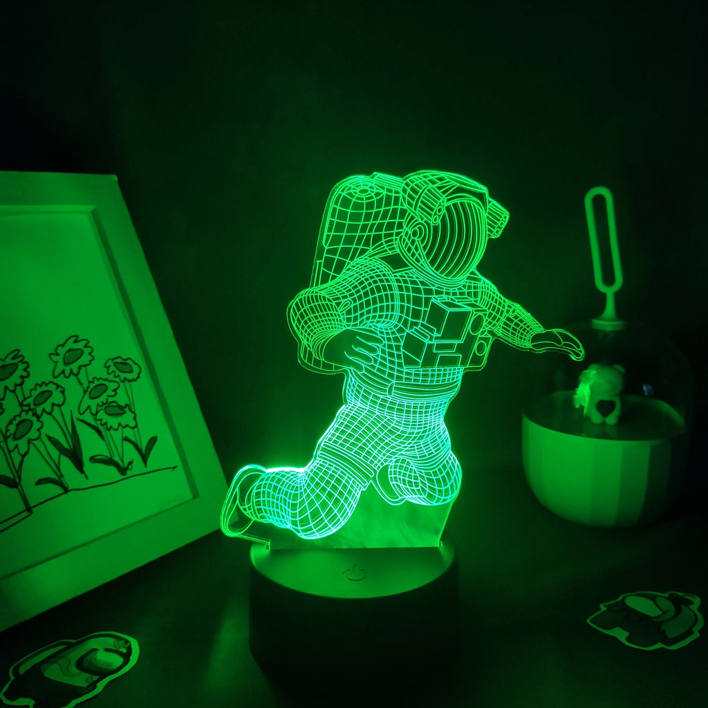 Spaceman Astronaut 3D Lamps LED RGB Creative Night Lights Cool Gift for Kids Friends Bedroom Bedside Coffee Table Decoration