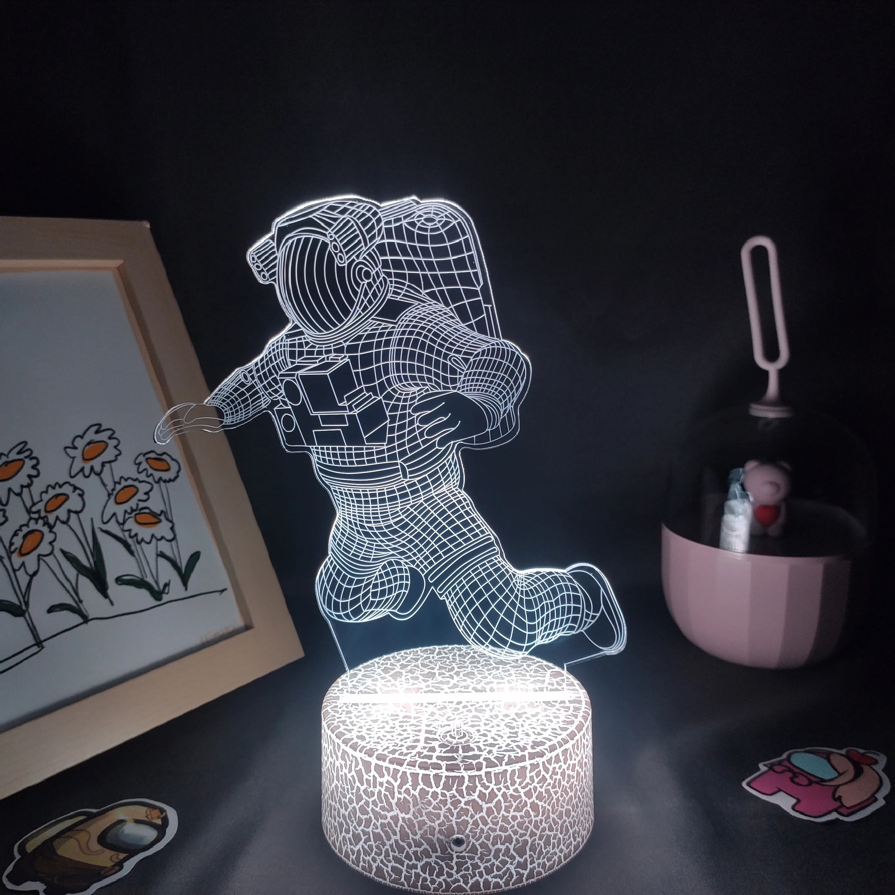 Spaceman Astronaut 3D Lamps LED RGB Creative Night Lights Cool Gift for Kids Friends Bedroom Bedside Coffee Table Decoration