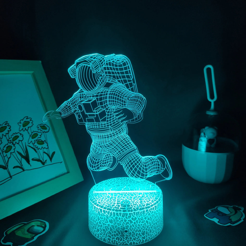 Spaceman Astronaut 3D Lamps LED RGB Creative Night Lights Cool Gift for Kids Friends Bedroom Bedside Coffee Table Decoration