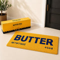 Bright Yellow Butter Rug - Washable Ultra Soft Plush Shaggy Non Slip Kitchen Mat - 47"X20" Fluffy Indoor Accent Rug for Living Room, Bedroom or Entryway