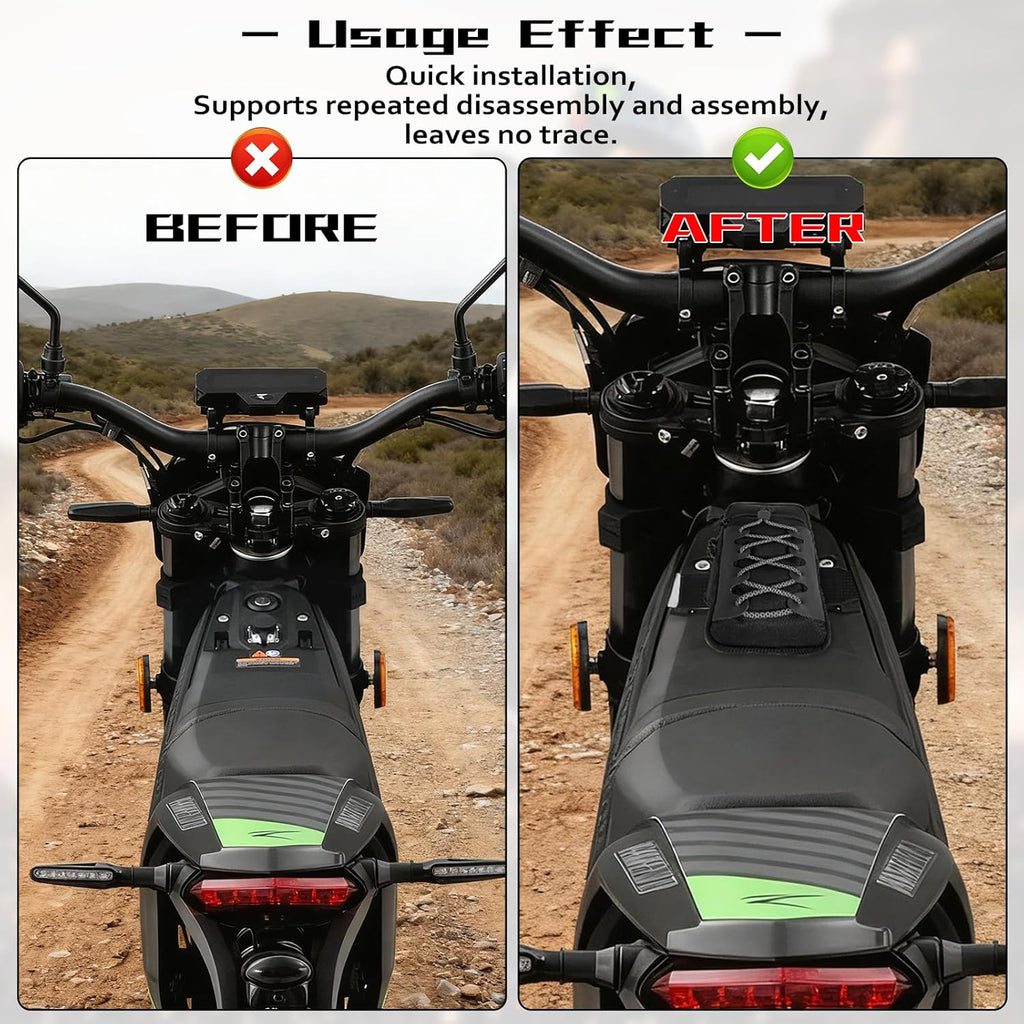 Universal Frame Bag for Electric Dirt Bike - Front Storage Battery Cover Bag Fits Surron/Talaria/E-Ride Pro, Motorcycle Phone Pouch & Battery Bag for Daily Necessities