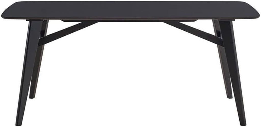 Eliora Solid Wood Frame Rectangular Dining Table in Black