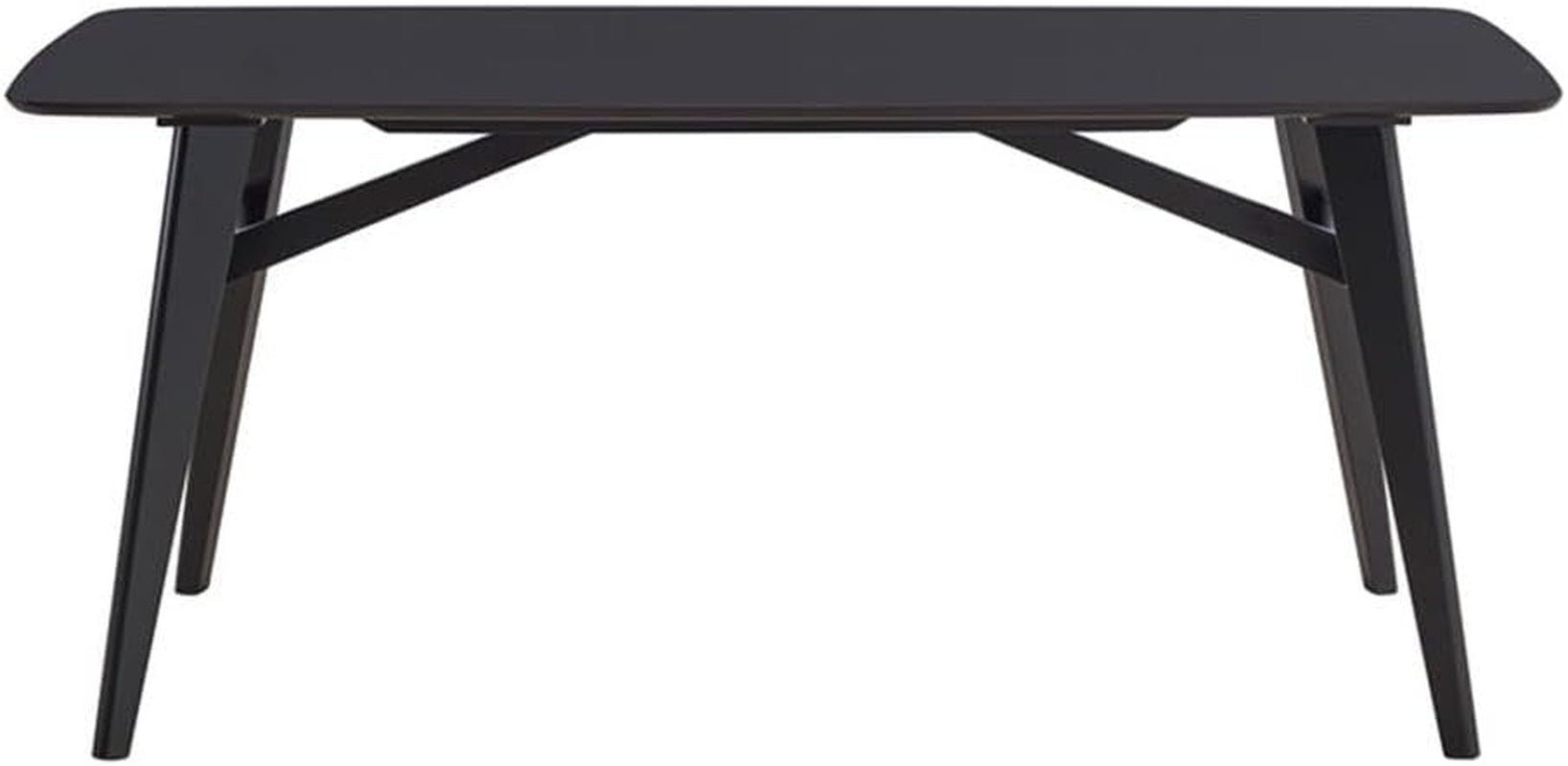 Eliora Solid Wood Frame Rectangular Dining Table in Black