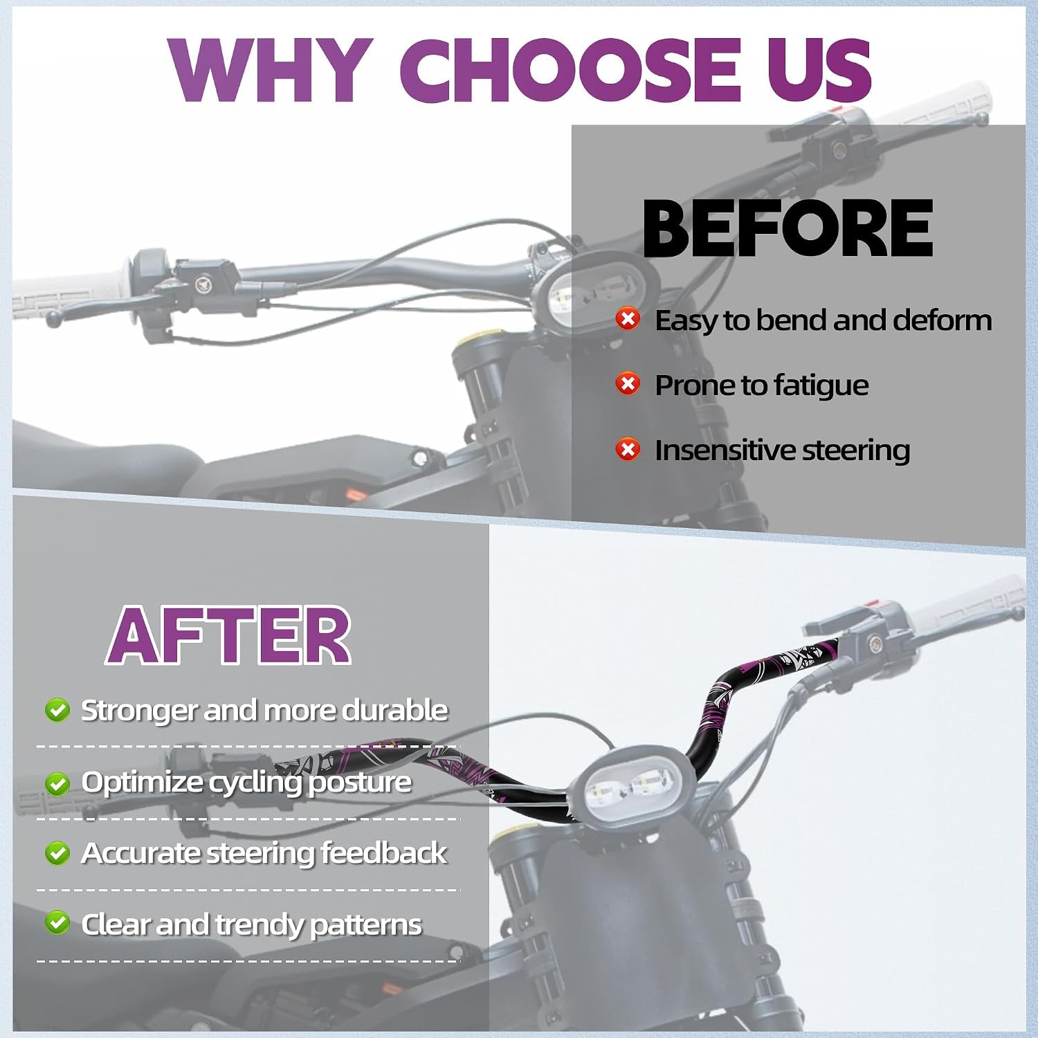 31.8Mm Riser Handlebar with Decal for Surron Light Bee X Lbx/Talaria X3 XXX Sting MX3 R MX4/E Ride Pro SR S Ss/Rawrr Mantis,7075 Aluminum Heighten Handle Bar for Electric Dirt Bike