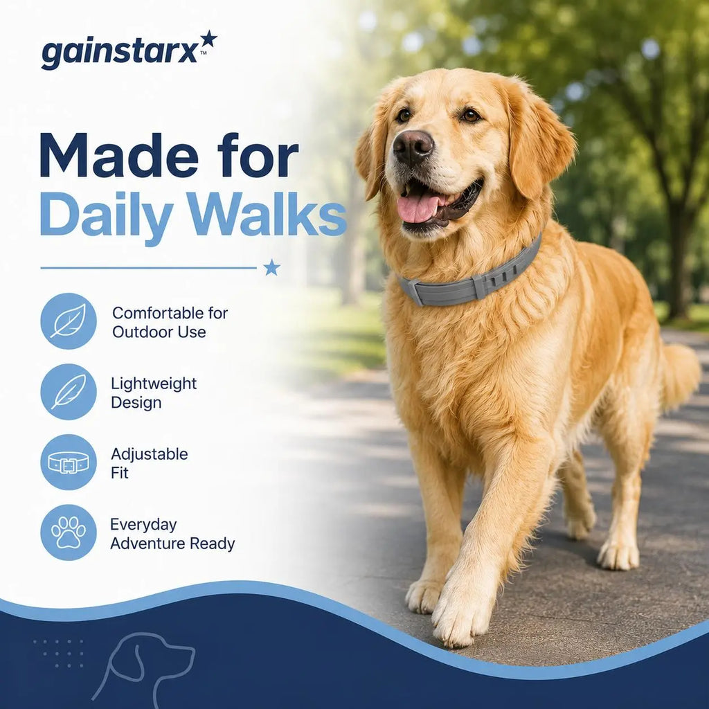 Gainstarx Adjustable Dog Collar with Fresh Scent Comfortable Lightweight Pet Collar for Large Dogs over 18 Lbs Everyday Wear for Walks and Outdoor Use