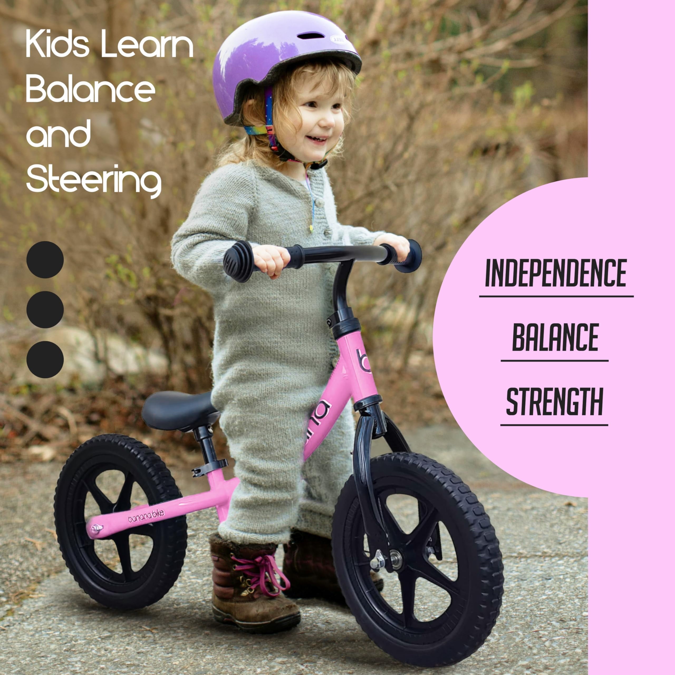 Banana Lt Balance Bike - Lightweight Toddler Bike for 2 3 4 and 5 Year Old | 1
