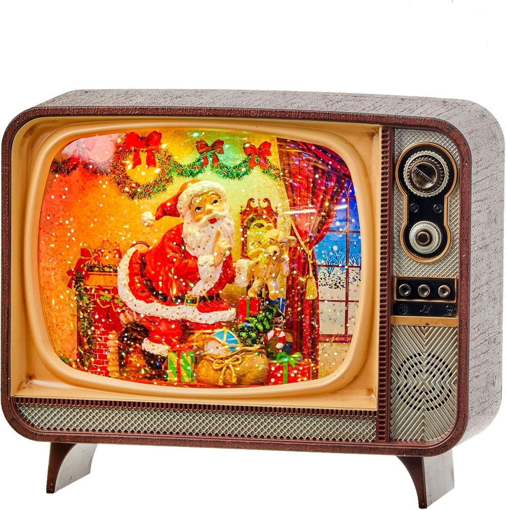 7" Led B/O TMR Santa Xmas Eve Tv WTR Globe USB
