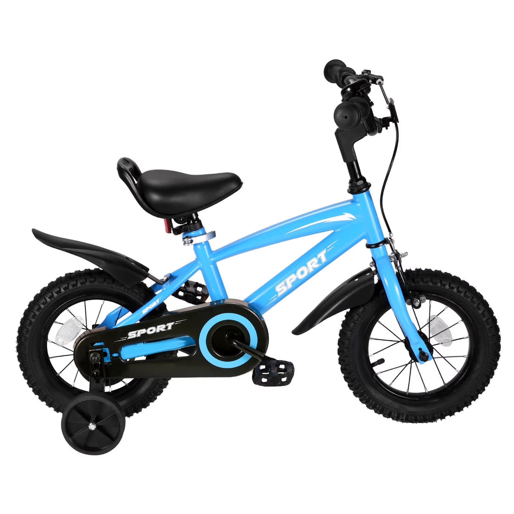 12 Inch Kids Girls and Boys Blue Bike with Training Wheel Kid Bicycle