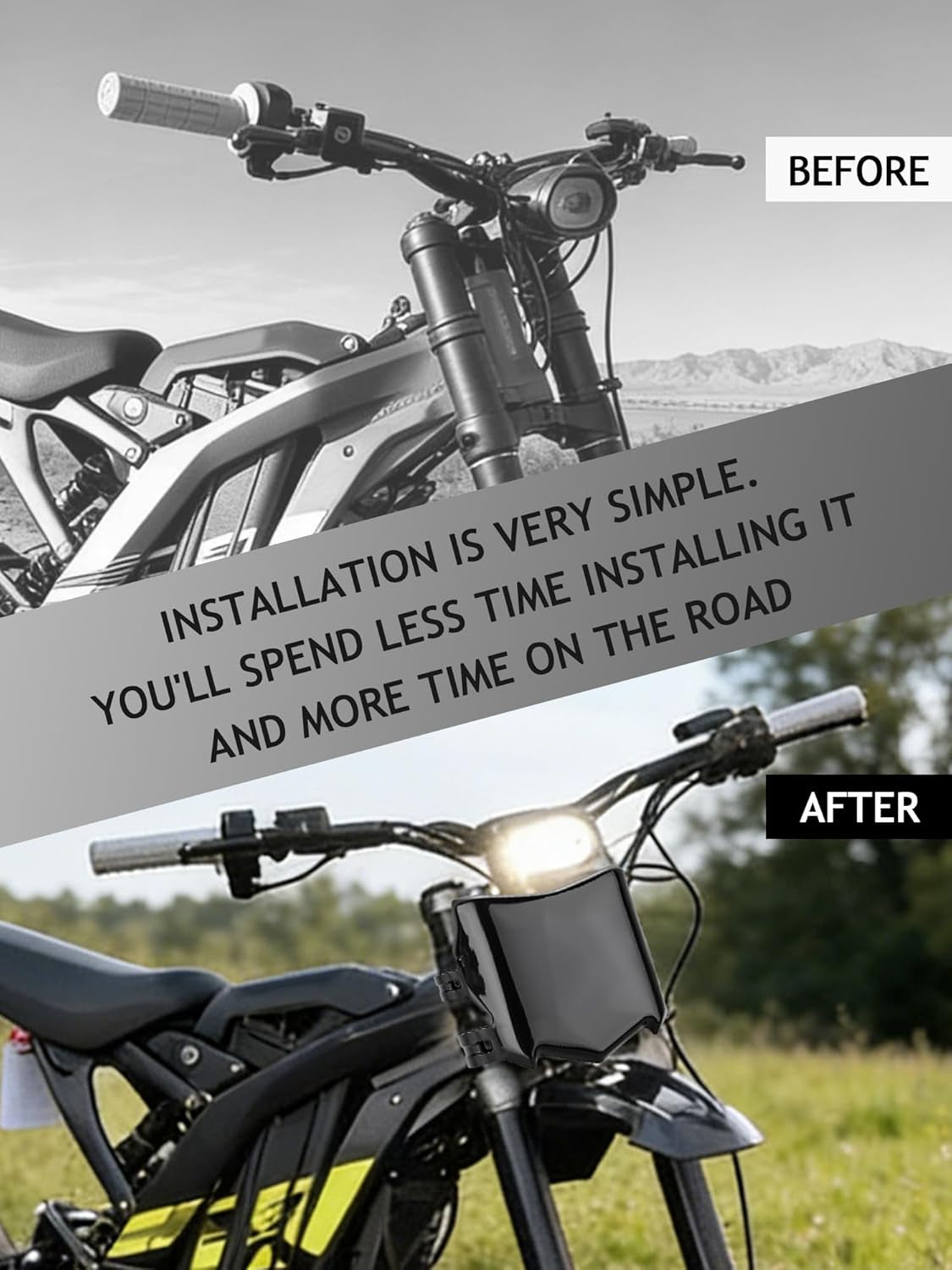 Front Number Plate for Electric Dirt Bike,Universal Plate Replacement for Surron Lbx/Tutti Soleil 01/Yozma in 10/Talaria Sting MX3 R MX4 MX5 Pro/E Ride Pro,Pe Plastic