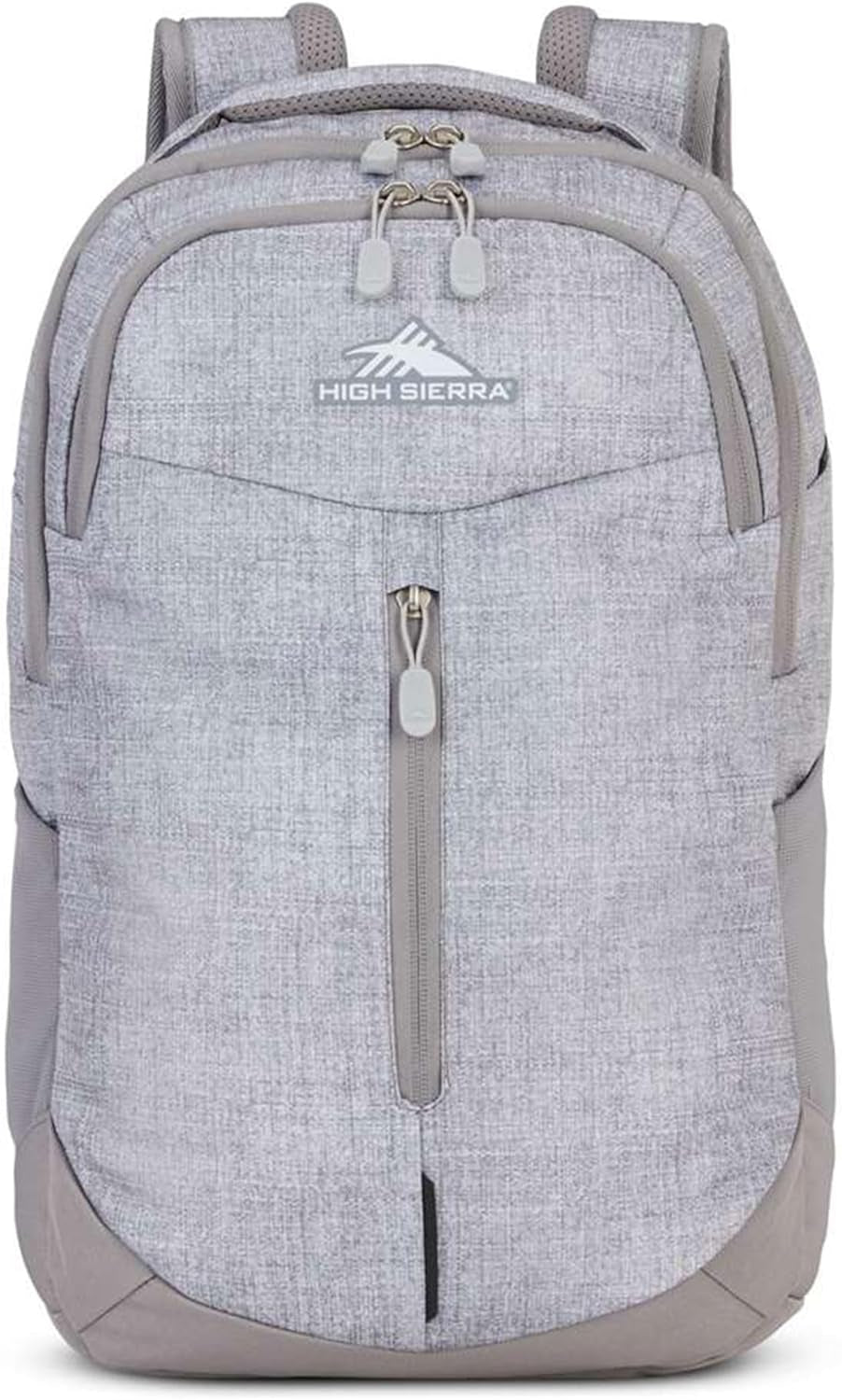 Swerve Pro Adjustable Travel or Work Laptop Bookbag Backpack with Laptop Hammock and Water Bottle Compartments, Silver Heather
