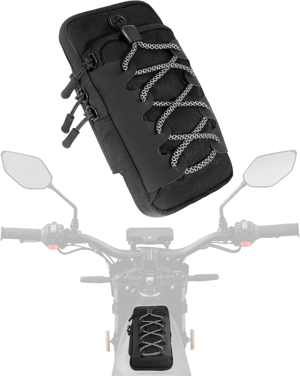 Universal Frame Bag for Electric Dirt Bike - Front Storage Battery Cover Bag Fits Surron/Talaria/E-Ride Pro, Motorcycle Phone Pouch & Battery Bag for Daily Necessities