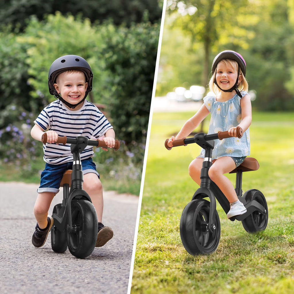 Toddler Balance Bike Toys for 1-3 Years Old Boys Girls, Kids Training Balance Bike with Adjustable Handlebar and Seat, No Pedals Bike Gift for Kids, Black