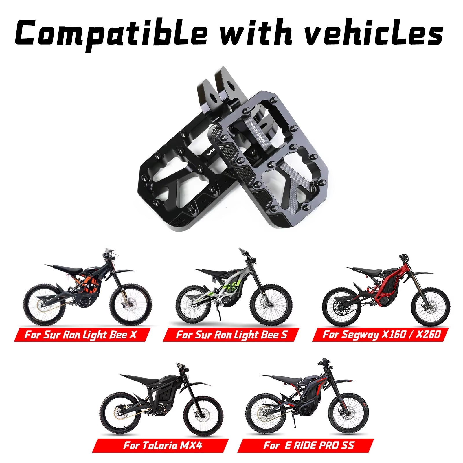 For Surron Pegs Foot Pedal Light Bee X New Customized Modified Pedals Footpegs for Surron Ebikes Accessories Motorcycles